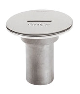 VETUS Deck entry "UNLEADED GASOLINE" stainless steel (AISI 316) for hose Ø 38 mm, cover Ø 87 mm, slotted, L= 82.5 mm CAPG38S